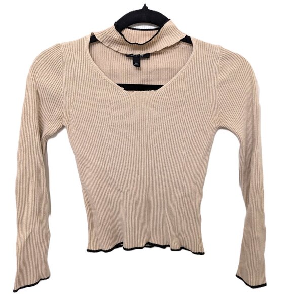 Topshop Choker Knit Cropped Top - Picture 1 of 5